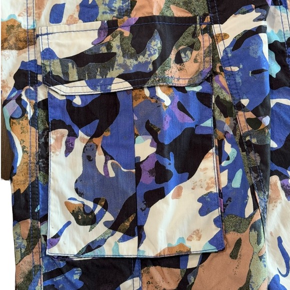 NWOT FP Movement Cargo Pants Abstract Camo Print Relaxed Fit Women Size XS - Picture 6 of 8